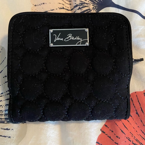 Black Vera Bradley bifold wallet - Picture 1 of 3